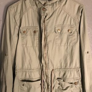 Olive green khaki trench coat